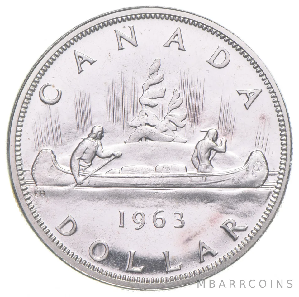 1963 Canada 80% Silver Canadian Silver Dollar