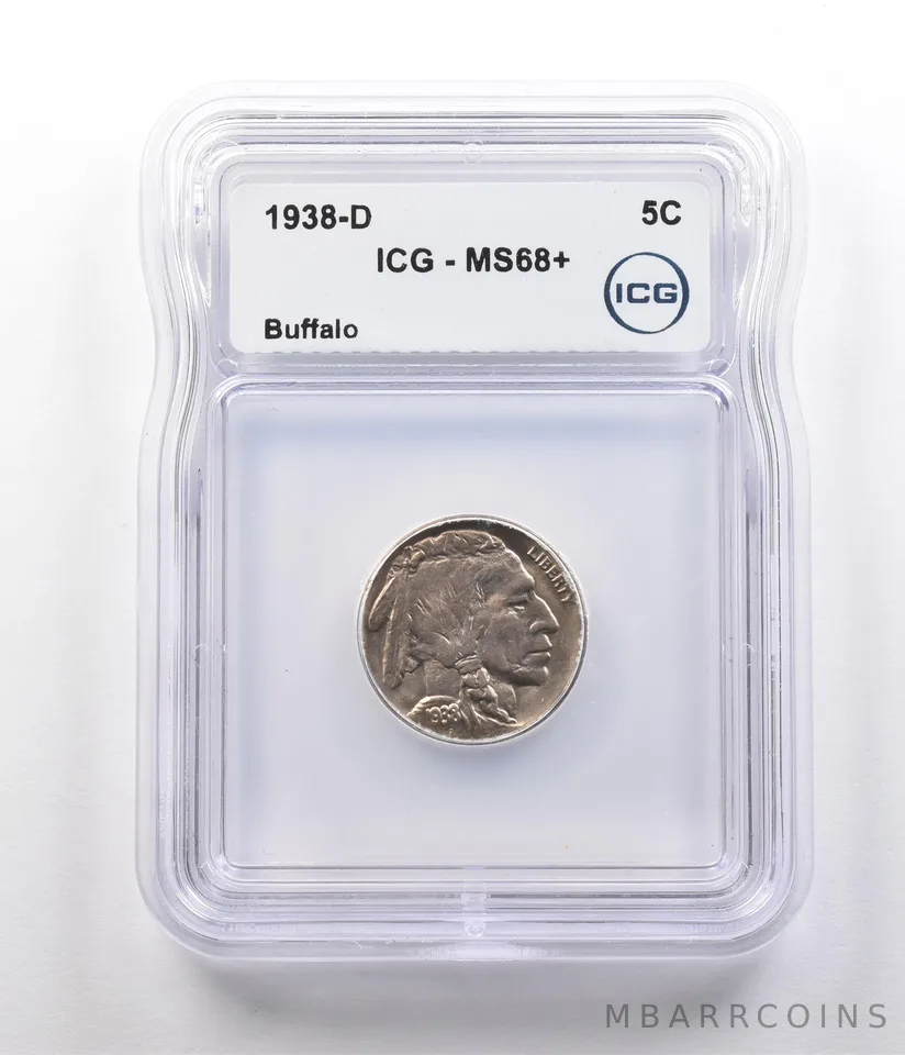 1938-D Indian Head Buffalo Nickel MS68+ ICG *2626