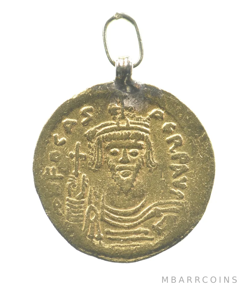 (602-610) Byzantium Constantinople Gold Solidus Pendant 4.6g *9812