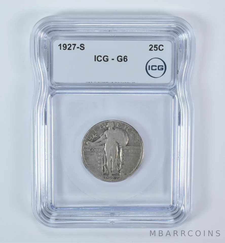 1927-S Standing Liberty Quarter G6 ICG