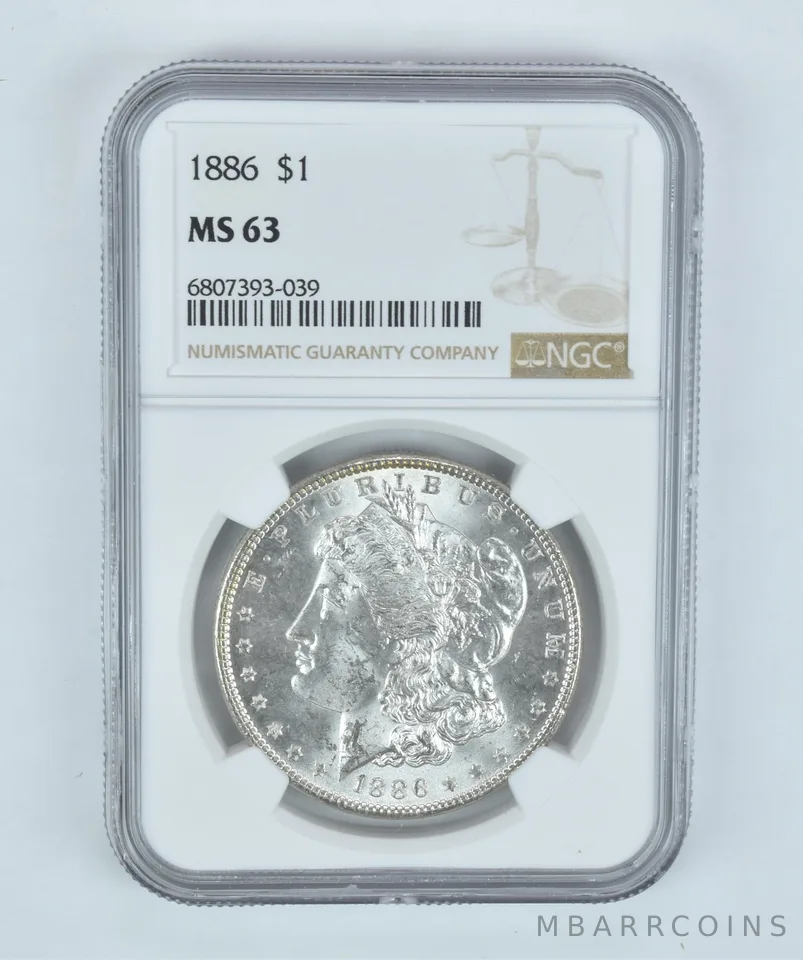 MS63 1886 Morgan Silver Dollar NGC Beautifully Toned *2204
