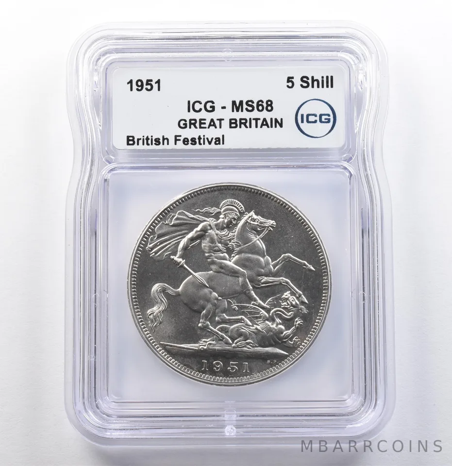 1951 Great Britain 5 Shilling British Festival MS68 ICG *9902