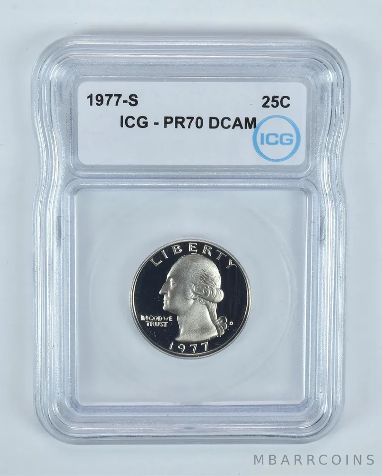 1977-S Washington Quarter PR70 DCAM ICG