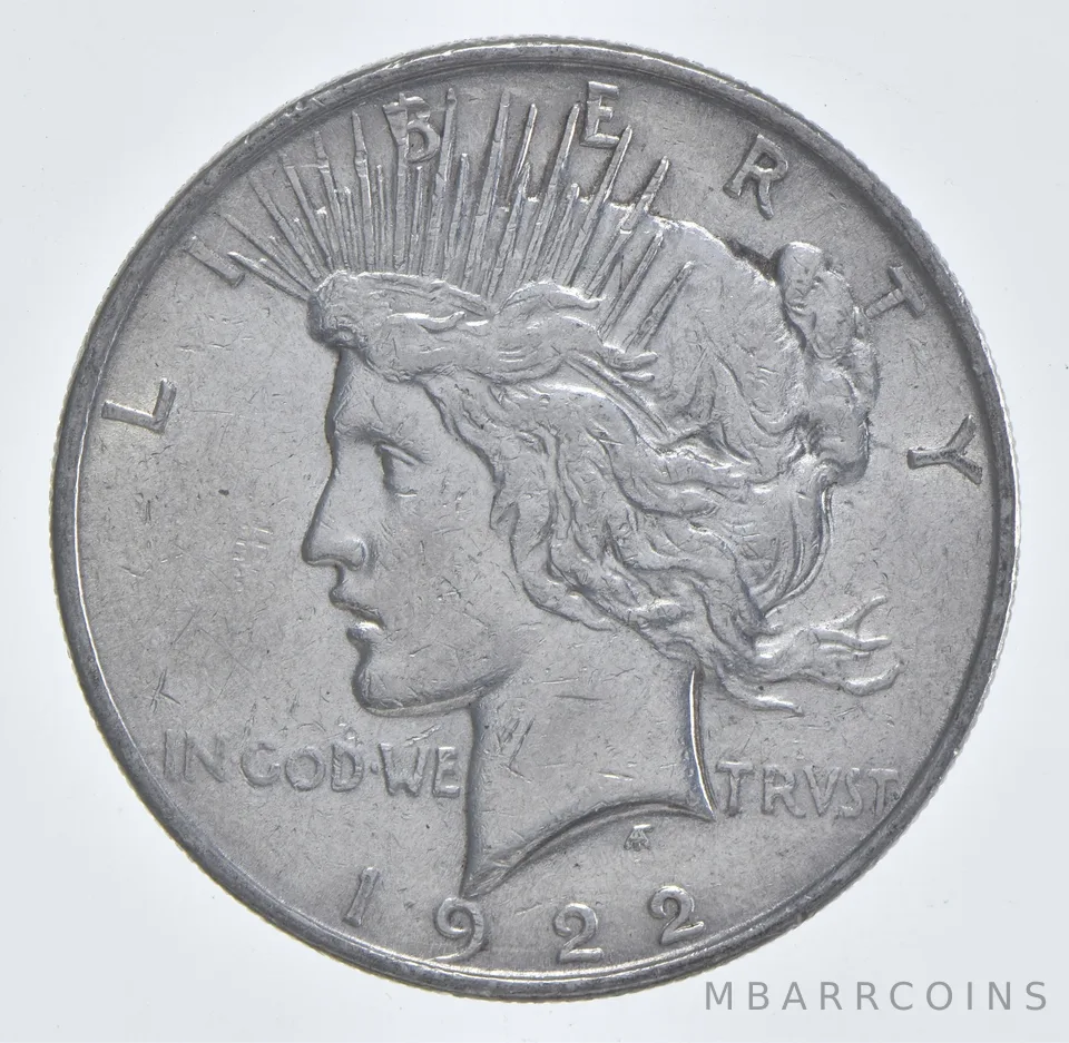 Better - 1922 Peace Silver Dollar - 90% US Coin *655