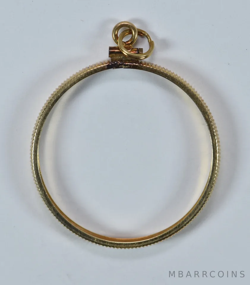 14k Gold Coin Bezel 32.6mm 2.7g Eagle 1 Oz Krugerrand a9516