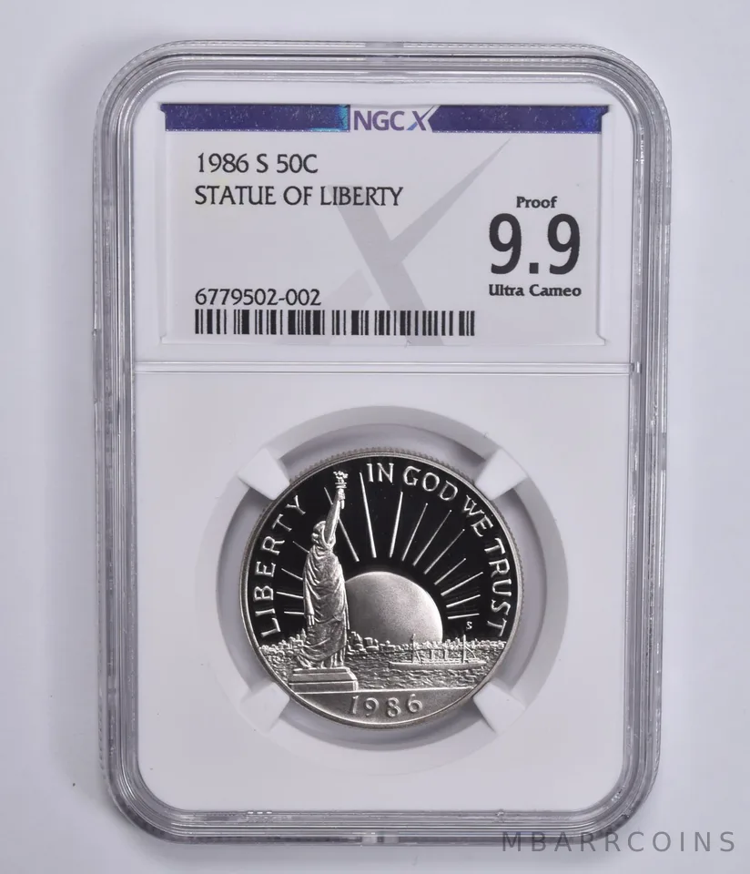 1986-S Statue of Liberty Commemorative Half Dollar Proof 9.9 UCam NGC NGCX