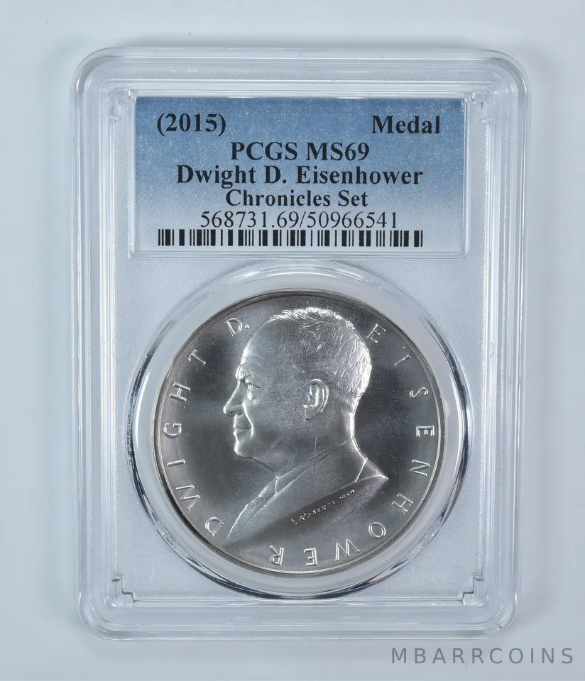 (2015) Silver Medal Dwight Eisenhower Chronicles Set MS69 PCGS Blue Label