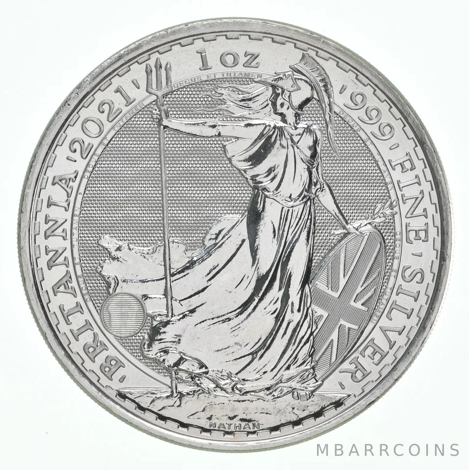 Random Date Great Britain 2 Pound 1 Oz Silver Britannia Queen Elizabeth