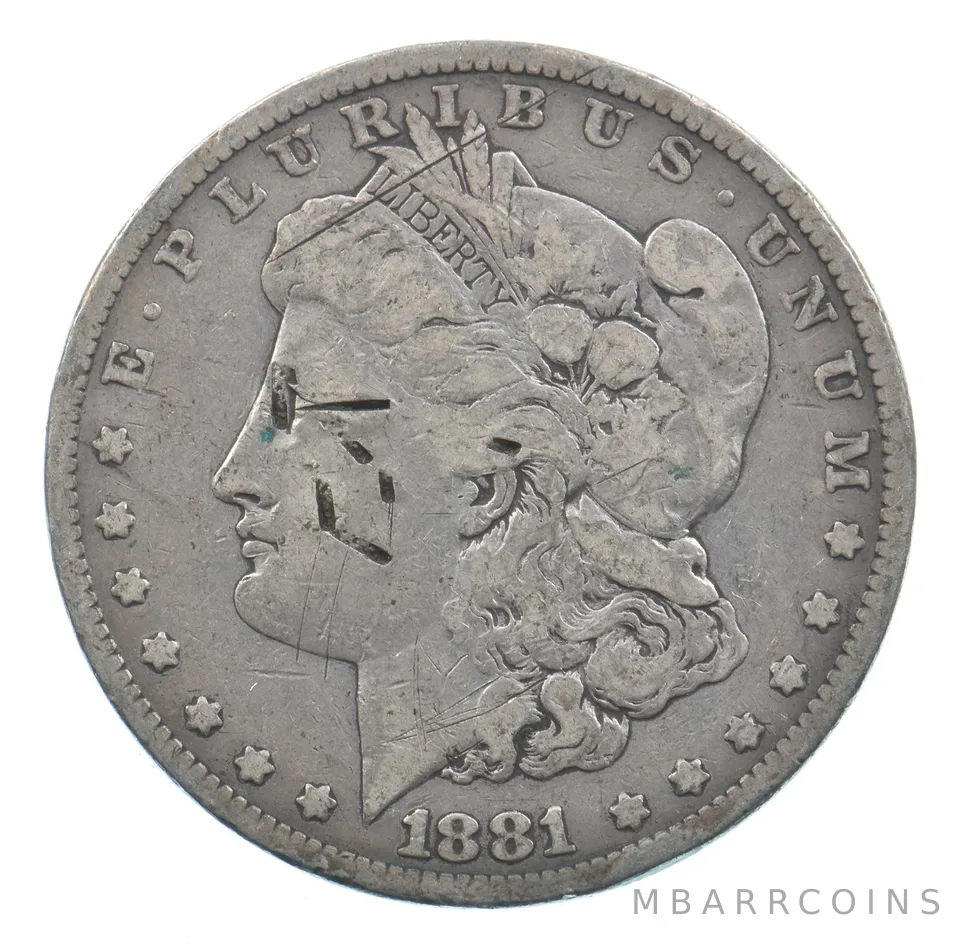 Early - 1881 Morgan Silver Dollar - 90% US Coin *482