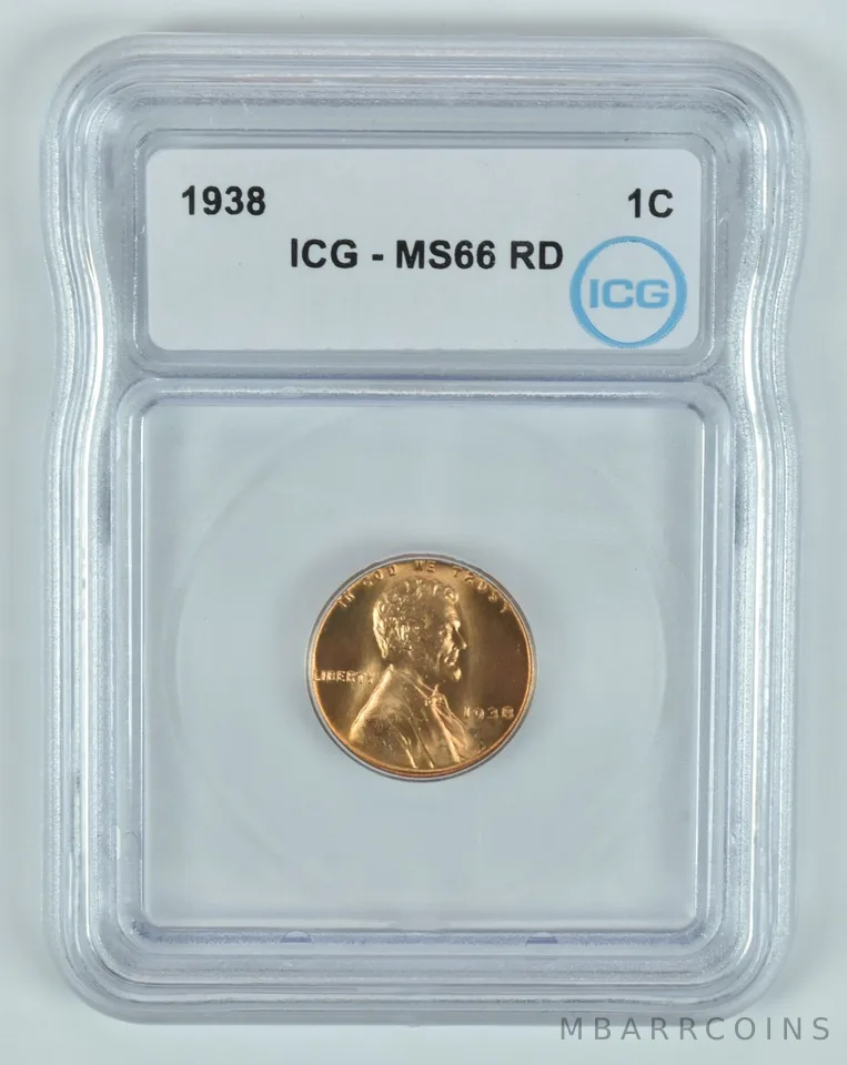 1938 Lincoln Wheat Cent MS66 RD ICG
