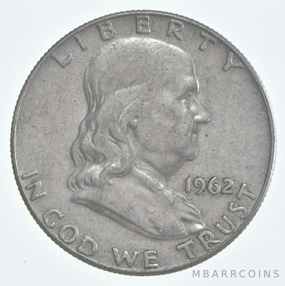 1962-D Franklin Half Dollar Circulated 90% Silver (1pc)