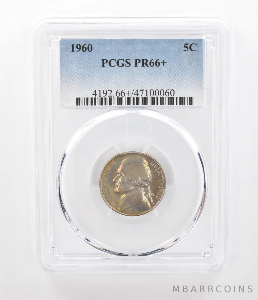 1960 Jefferson Nickel PR66+ PCGS Beautiful Tone *2418