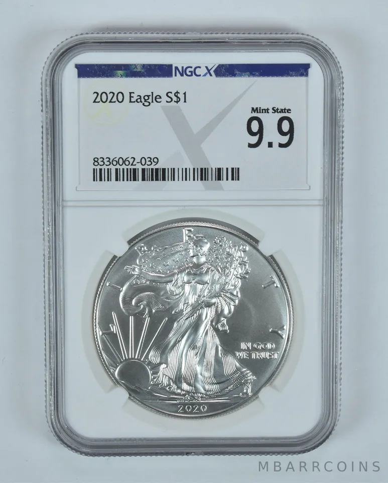 2020 American Silver Eagle Mint State 9.9 NGC X NGCX