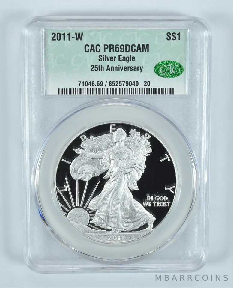 2011-W American Silver Eagle 25th Anniversary PR69 DCAM CAC CACg