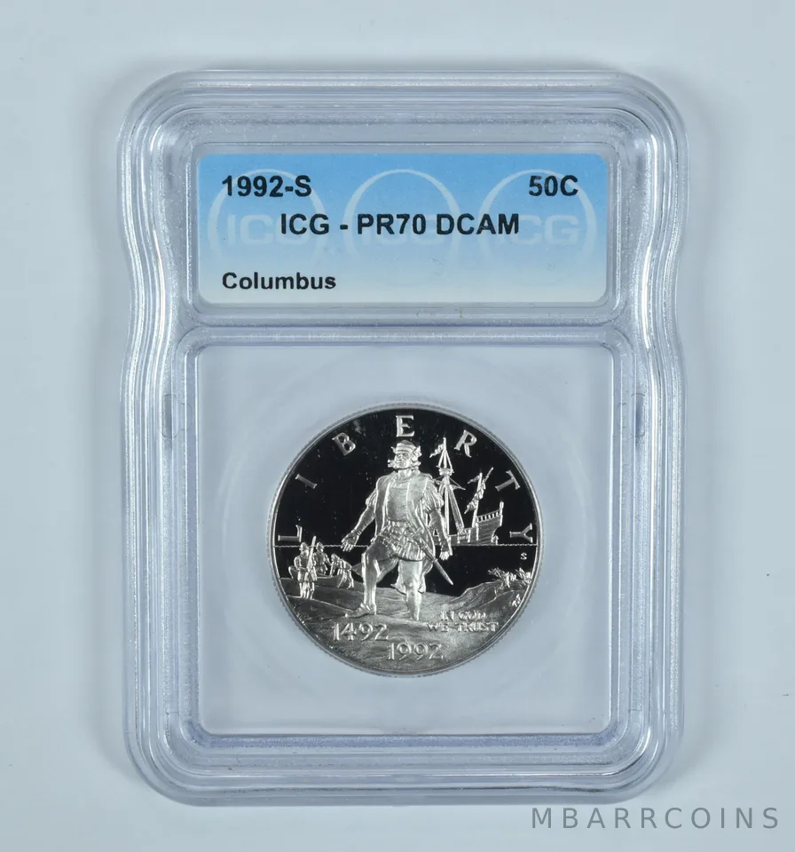 1992-S Columbus Commemorative Half Dollar PR70 DCAM ICG