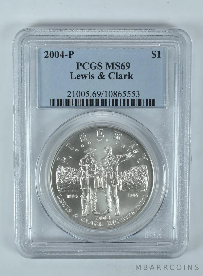 2004-P Lewis & Clark Commemorative Dollar MS69 PCGS Blue Label