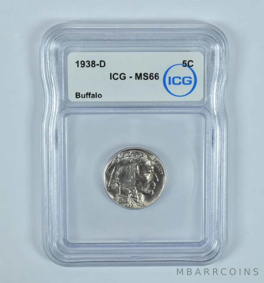 1938-D Indian Head Buffalo Nickel MS66 ICG