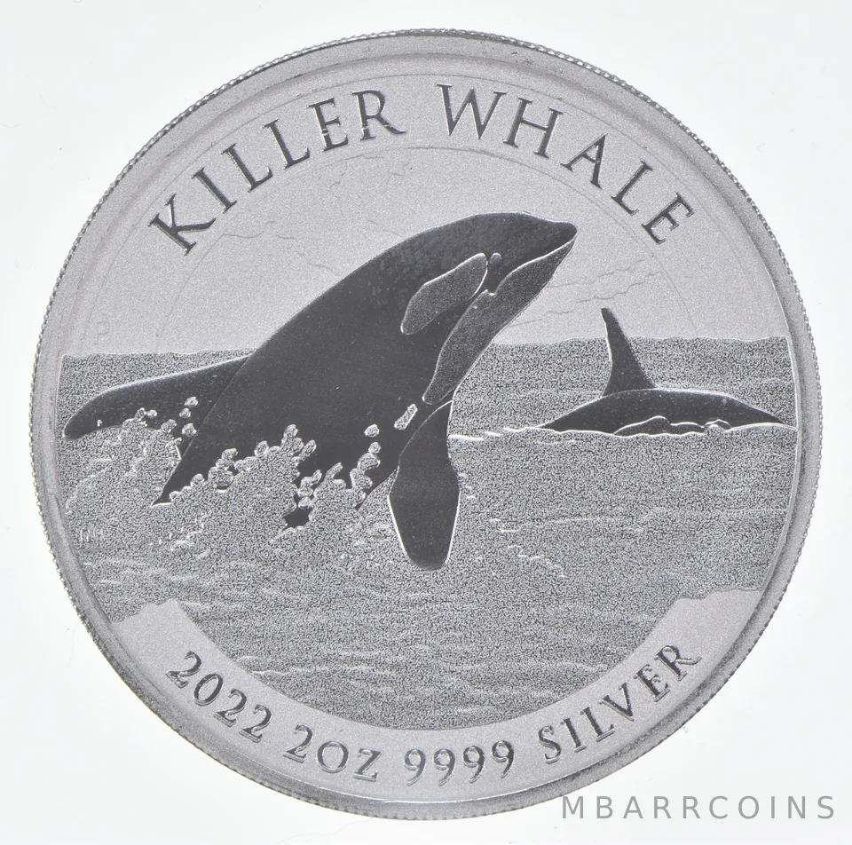2022 Australia 2 Dollars Silver Killer Whale 2 Oz Silver