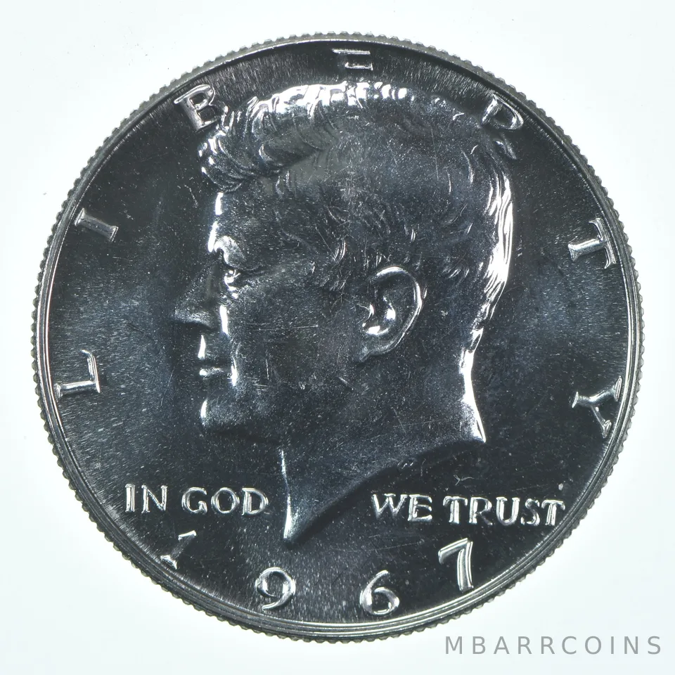 1967 Kennedy Half Dollar 40% Silver Unc