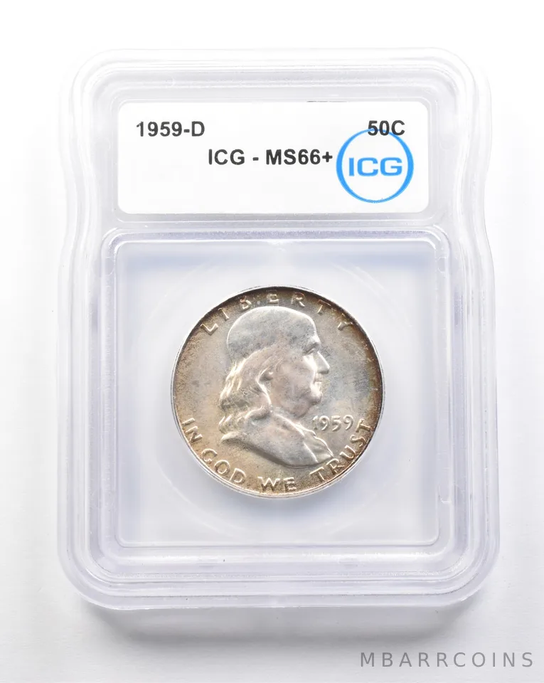 1959-D Franklin Half Dollar MS66+ ICG *7607