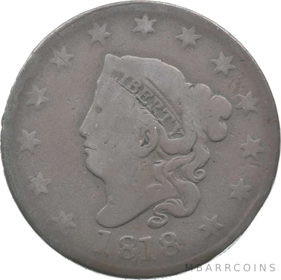 1818 Liberty Matron Head Large Cent a5224
