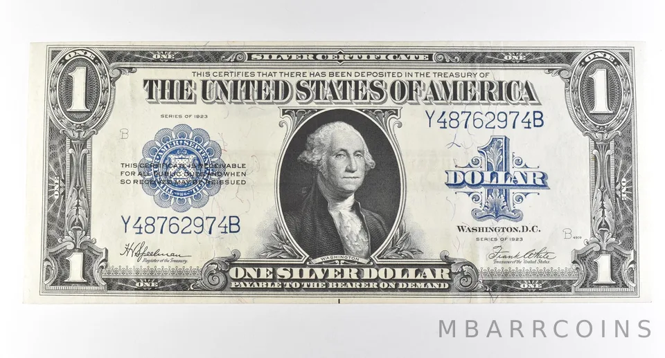 1923 $1 Silver Certificate Large Note Blue Seal *3008