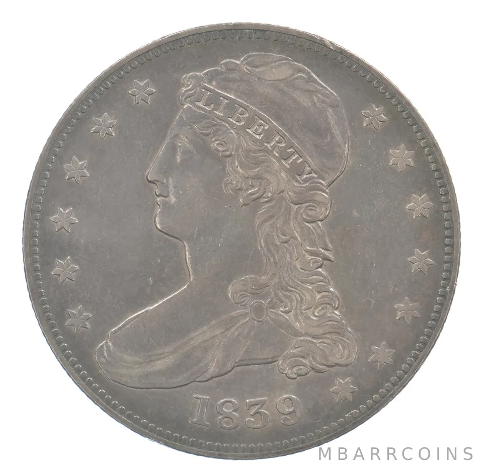 1839 Capped Bust Half Dollar Beautiful Tone *0342