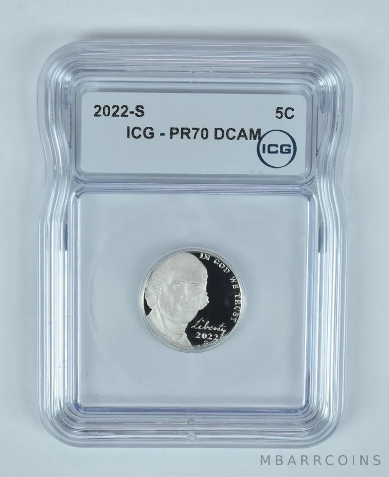 2022-S Jefferson Nickel PR70 DCAM ICG