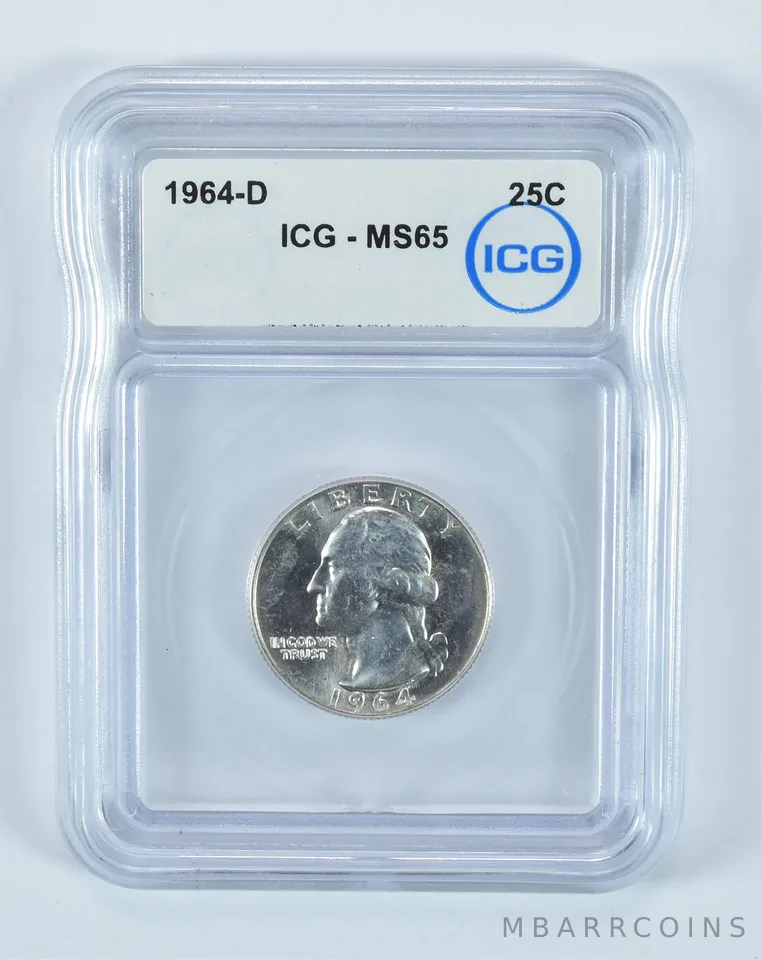 1964-D Washington Quarter MS65 ICG