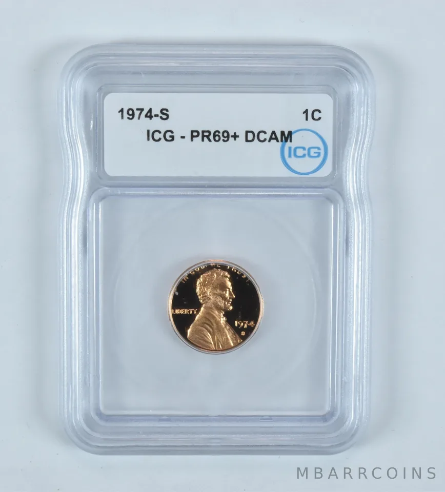 1974-S Lincoln Memorial Cent PR69+ DCAM ICG