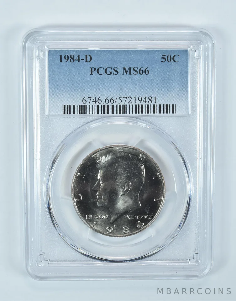 1984-D Kennedy Half Dollar MS66 PCGS Blue Label