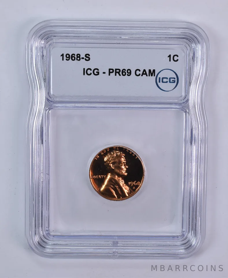 1968-S Lincoln Memorial Cent PR69 CAM ICG