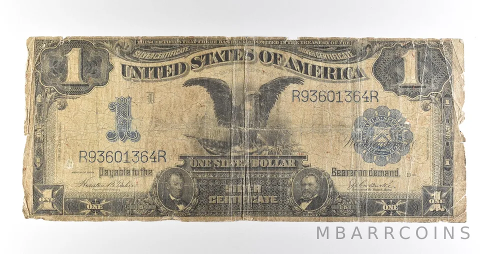1899 $1 Silver Certificate Black Eagle Blue Seal Large Note Fr#233 *4713