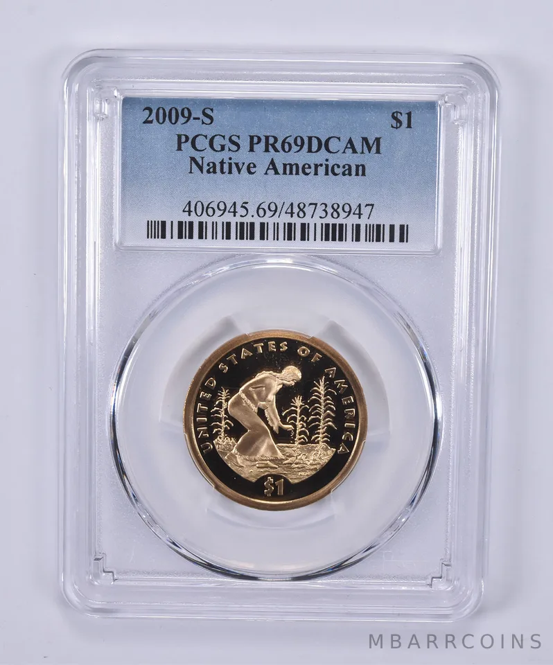2009-S Sacagawea $1 Agriculture PR69 DCAM PCGS Blue Label
