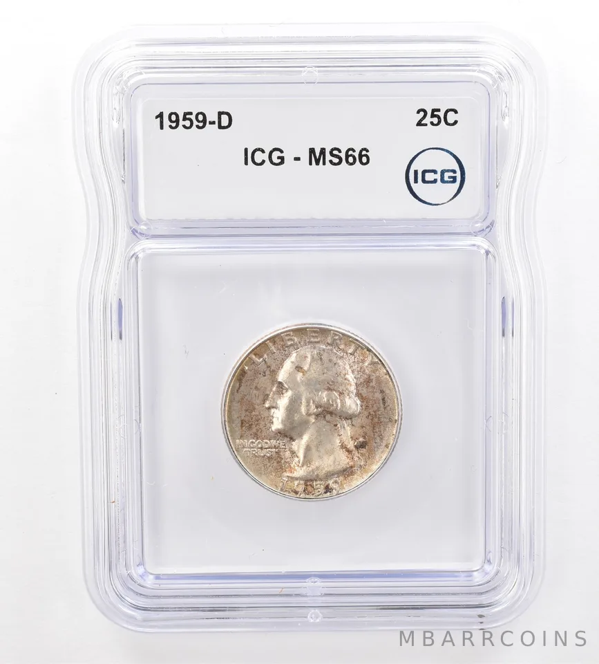 1959-D Washington Quarter MS66 ICG Beautiful Tone *7338