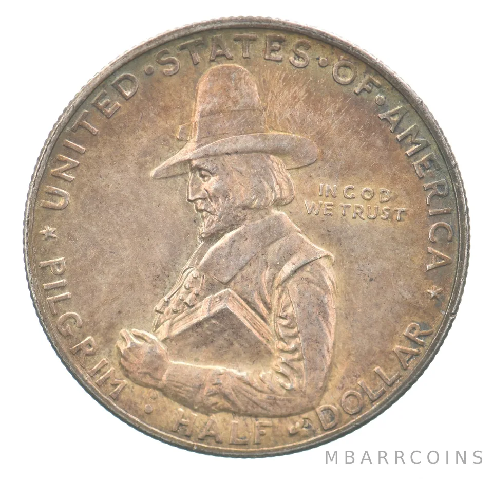 1920 Pilgrim Commemorative Half Dollar Beautiful Tone *7566