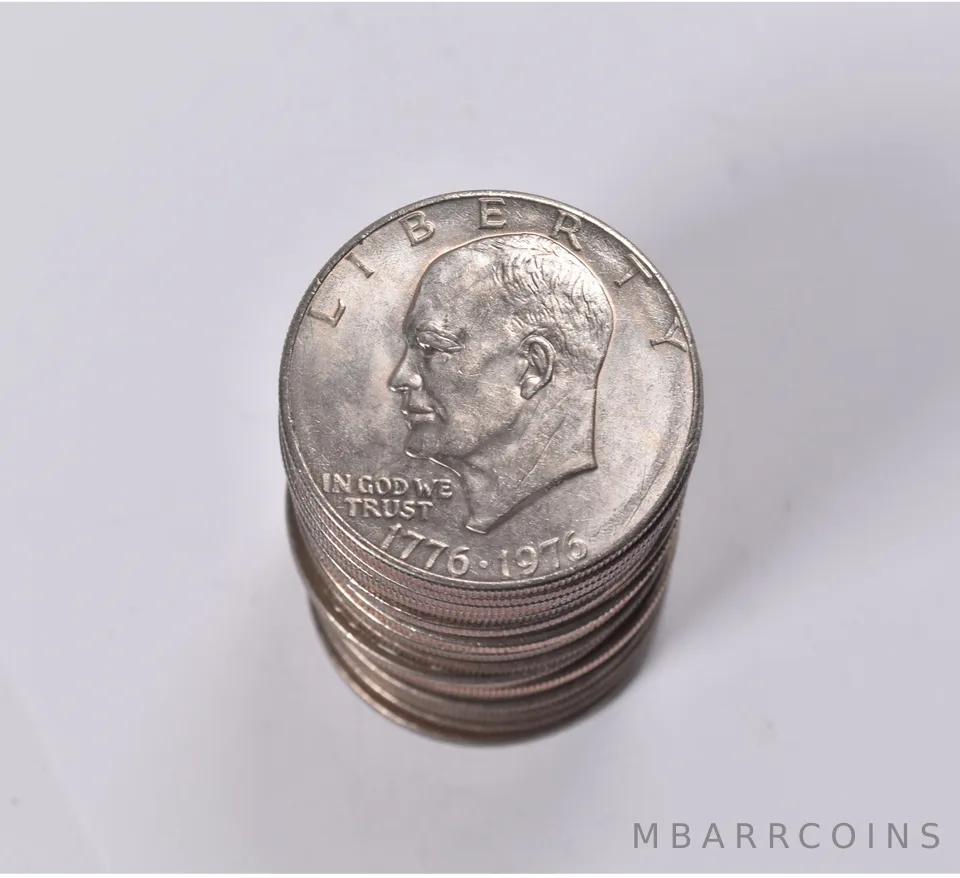 (20) 1776-1976-P BU T1 Clad Bicentennial Eisenhower Ike Dollar Roll Lot