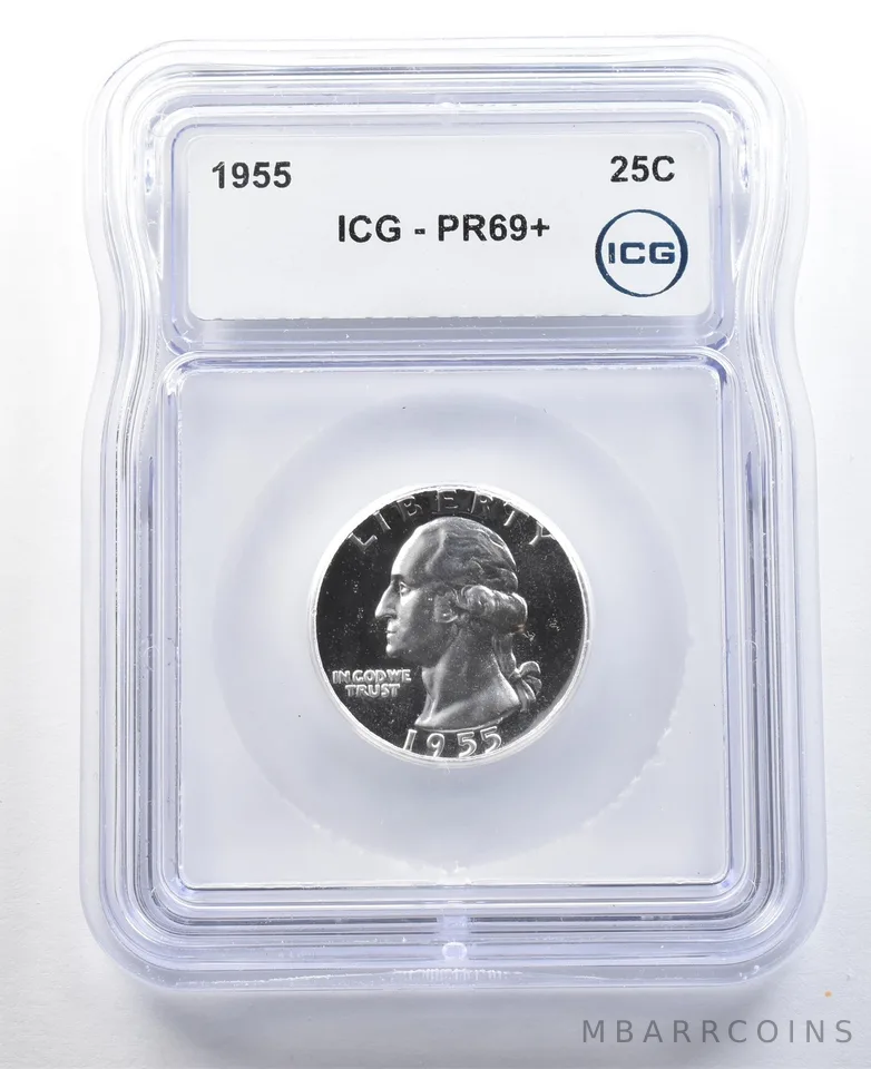 1955 Washington Quarter PR69+ ICG *3325