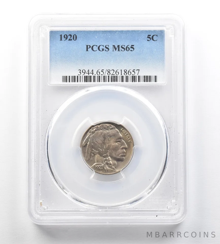 1920 Indian Head Buffalo Nickel MS65 PCGS *3498
