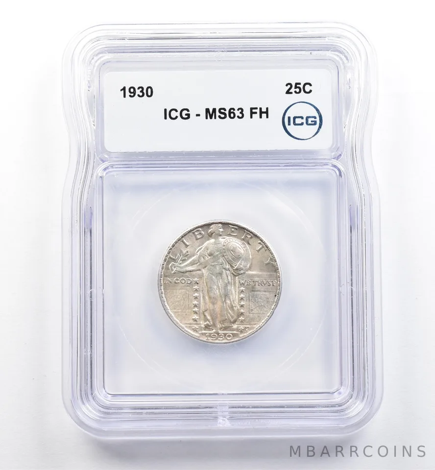1930 Standing Liberty Quarter MS63 FH ICG *0156
