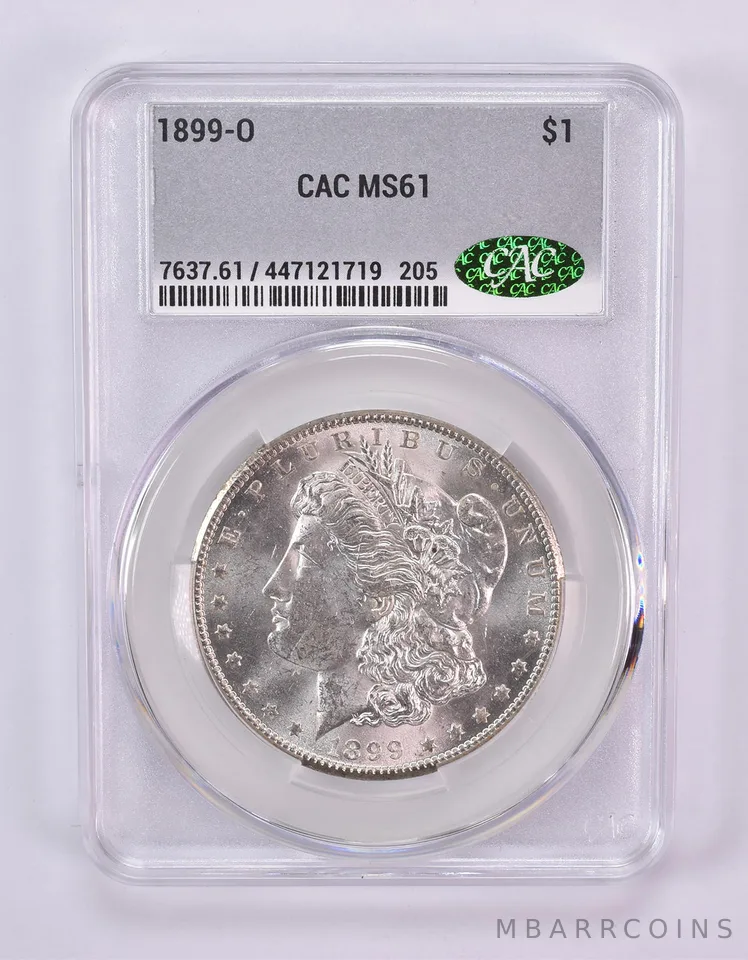 1899-O Morgan Silver Dollar MS61 CAC CACg