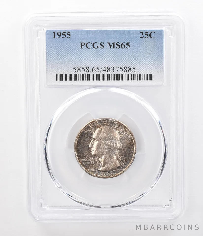 1955 Washington Quarter MS65 PCGS Beautifully Toned *7289