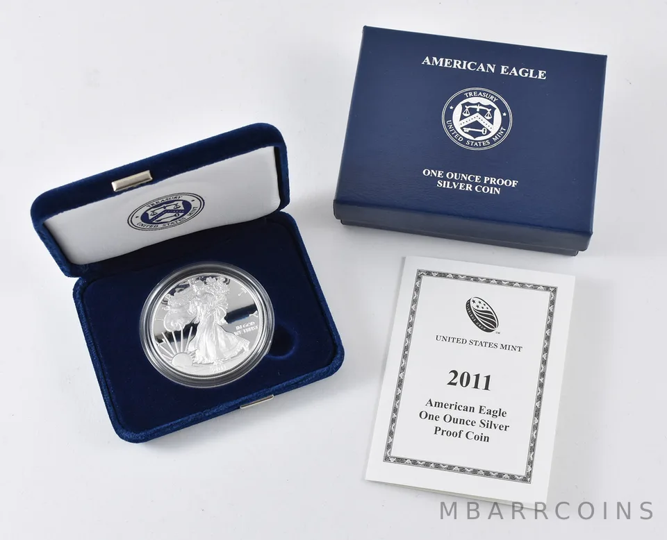2011-W American Silver Eagle PROOF 1 Oz Silver - Coin & Box & COA