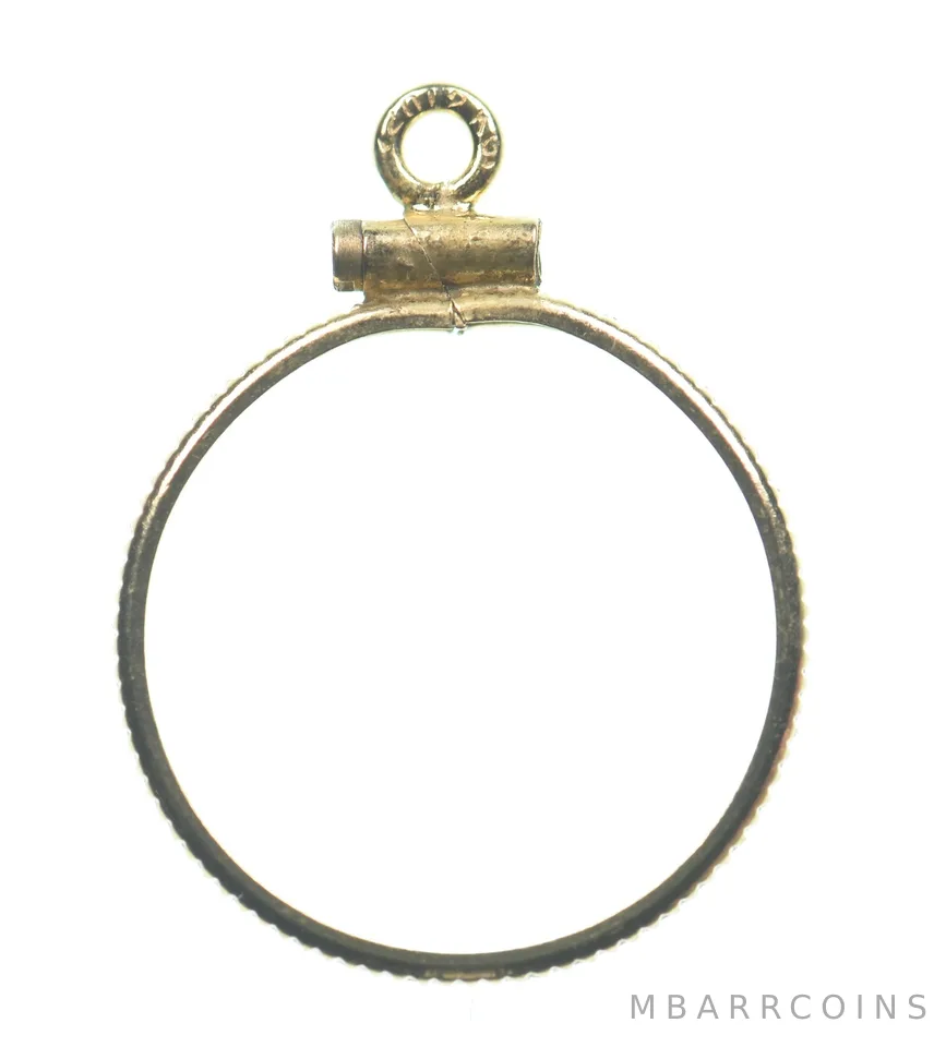 12k 0.6 Gram Gold Filled 15.5mm Coin Bezel Pendant Frame Edge *4948