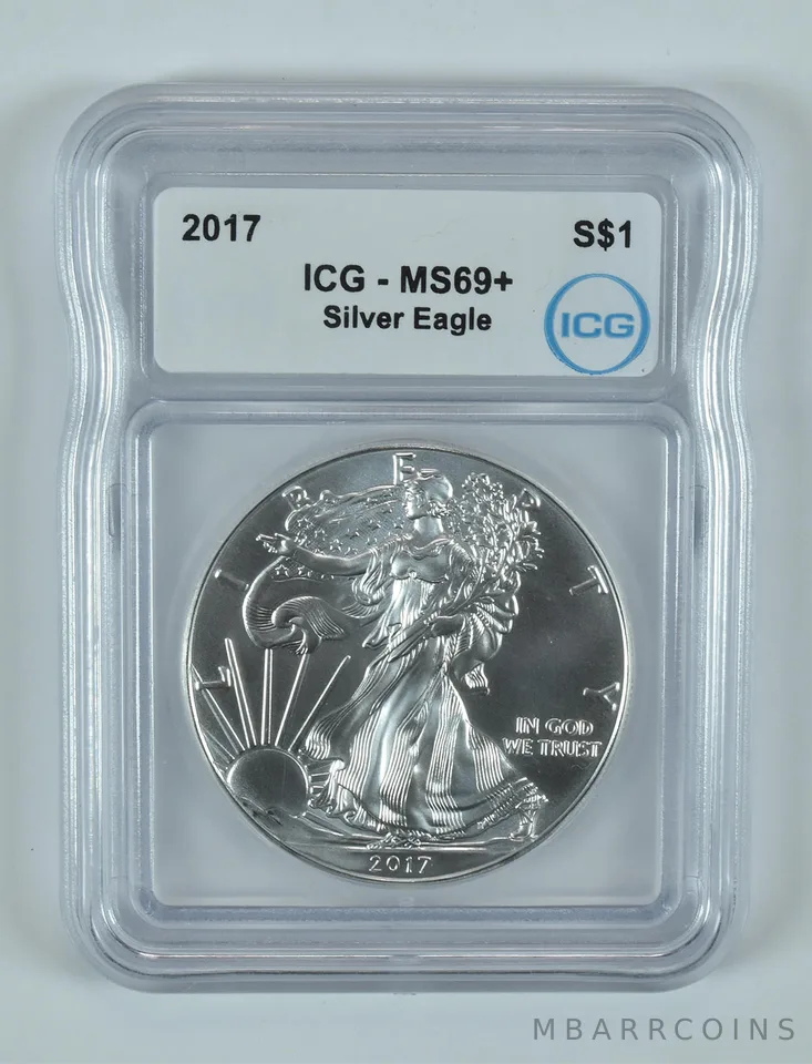 2017 American Silver Eagle MS69+ ICG