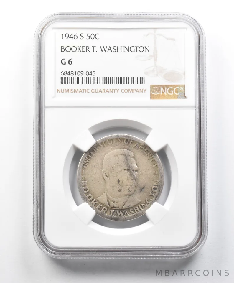 G6 1946-S Booker T Washington Commemorative Half Dollar NGC Lowball a1550