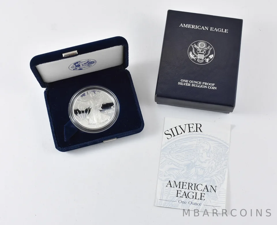 1998-P American Silver Eagle PROOF 1 Oz Silver - Coin & Box & COA