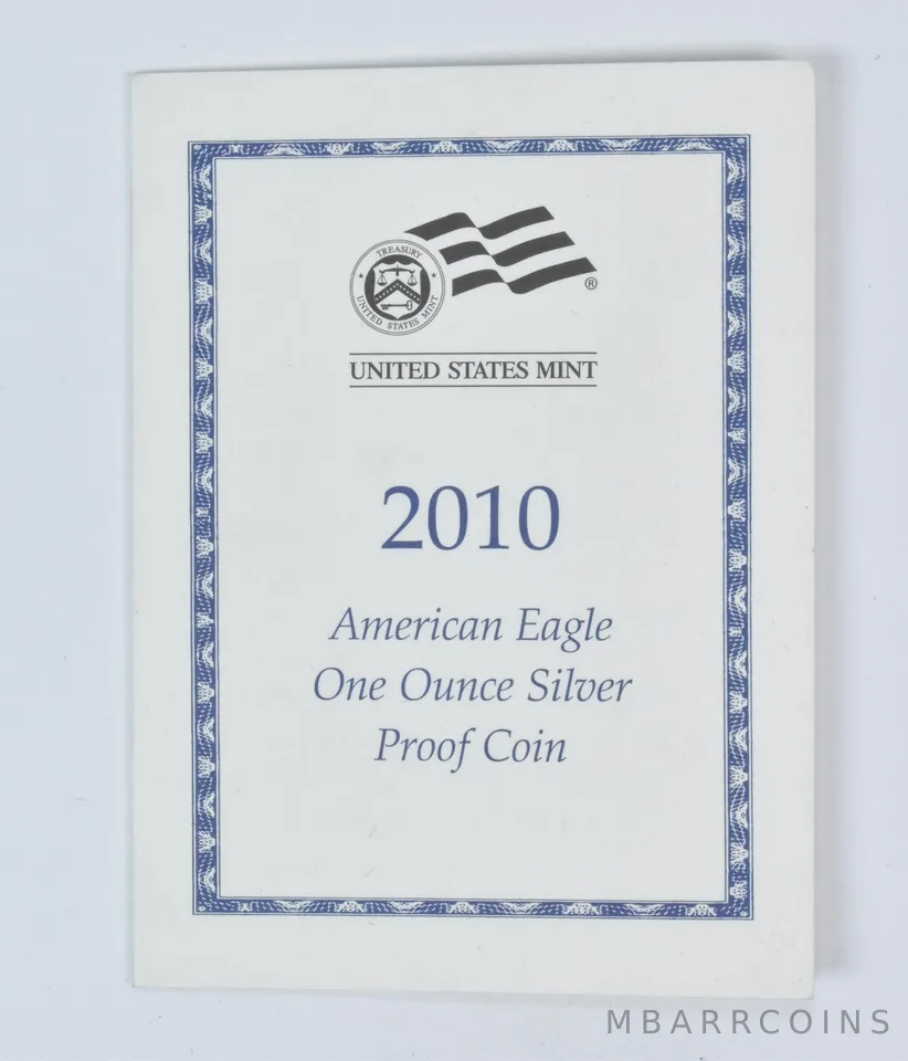 COA 2010-W American Silver Eagle Proof