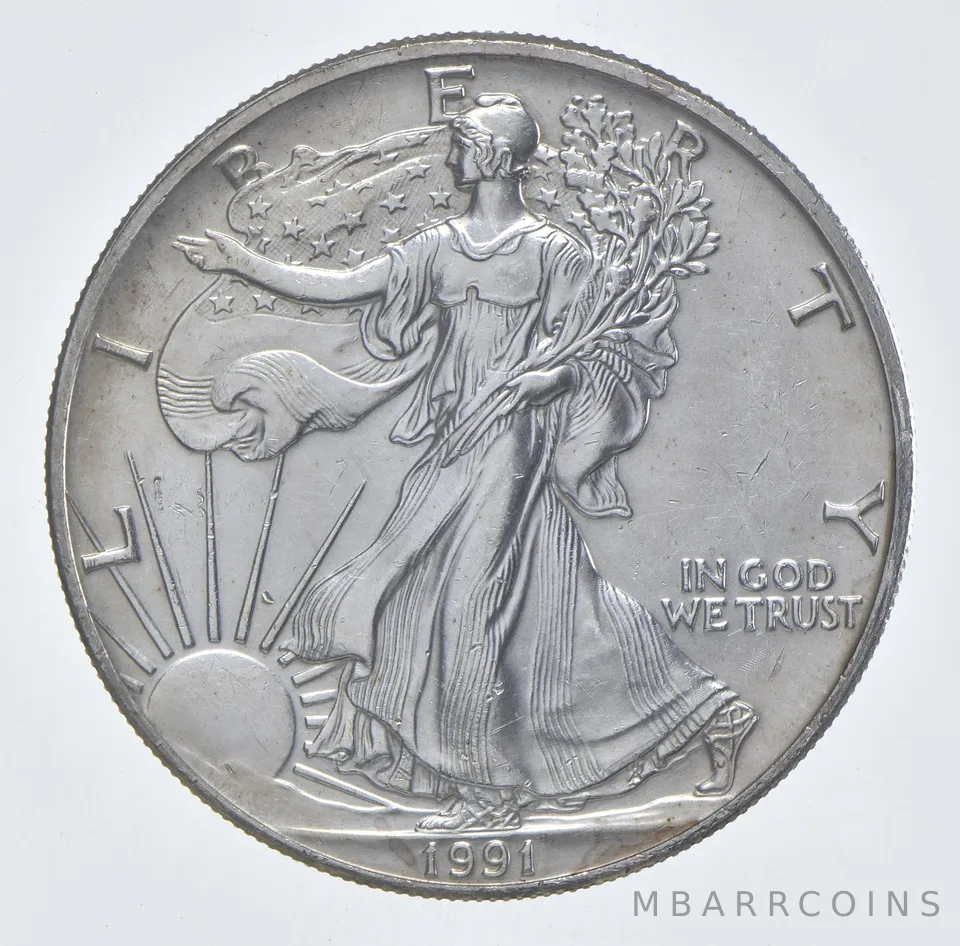 Better Date 1991 American Silver Eagle 1 Troy Oz .999 Fine Silver *446