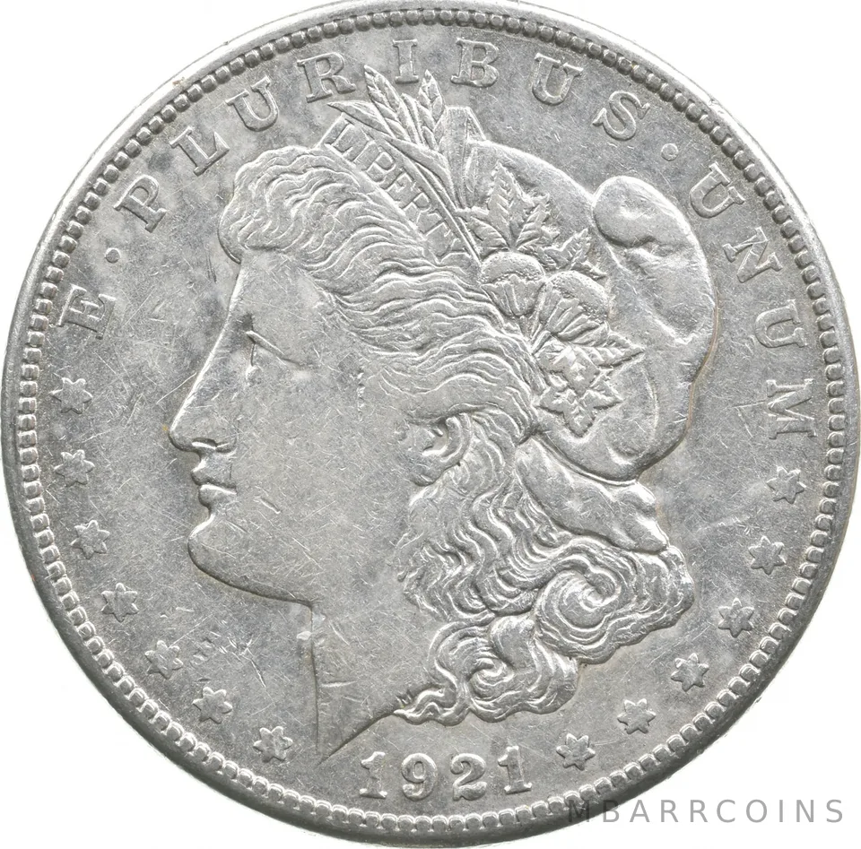 1921-S Morgan Silver Dollar "Las Vegas" Painted Advertising Dollar *3580